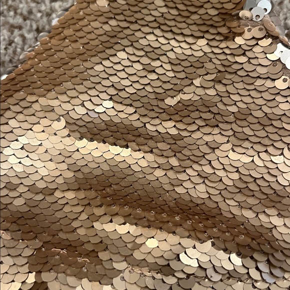 Beach Bunny Sequin Bikini in Gold and Tan - Picture 3 of 7